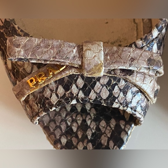 Authentic PRADA Logo Espadrilles Wedge Heels Shoes - 35.5 - Picture 5 of 10